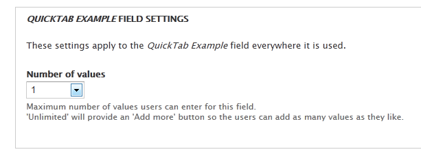 field collection field settings